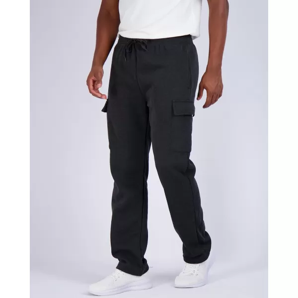 Real Essentials 3 Pack Mens Tech Fleece Open Bottom Cargo Sweatpants with Pockets Available in Big ampamp TallSet 5