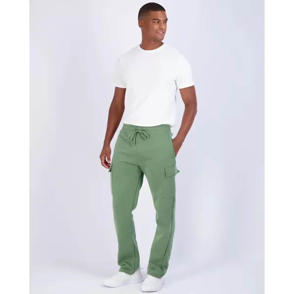 Real Essentials 3 Pack Mens Tech Fleece Open Bottom Cargo Sweatpants with Pockets Available in Big ampamp TallSet 5