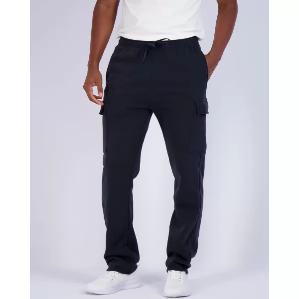 Real Essentials 3 Pack Mens Tech Fleece Open Bottom Cargo Sweatpants with Pockets Available in Big ampamp TallSet 6