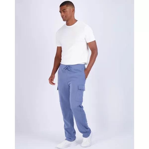 Real Essentials 3 Pack Mens Tech Fleece Open Bottom Cargo Sweatpants with Pockets Available in Big ampamp TallSet 6