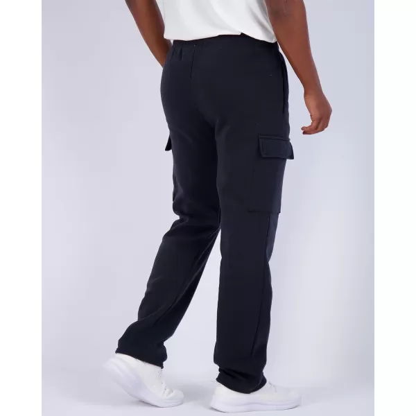 Real Essentials 3 Pack Mens Tech Fleece Open Bottom Cargo Sweatpants with Pockets Available in Big ampamp TallSet 7