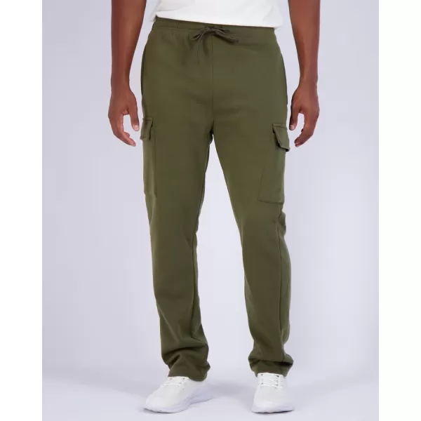 Real Essentials 3 Pack Mens Tech Fleece Open Bottom Cargo Sweatpants with Pockets Available in Big ampamp TallSet 8