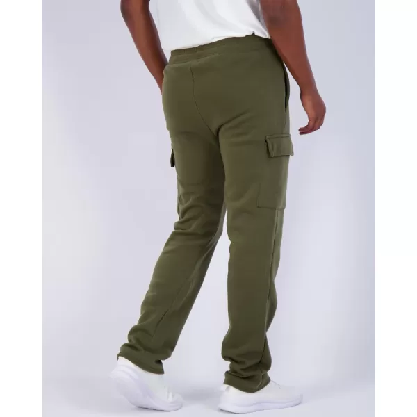 Real Essentials 3 Pack Mens Tech Fleece Open Bottom Cargo Sweatpants with Pockets Available in Big ampamp TallSet 8