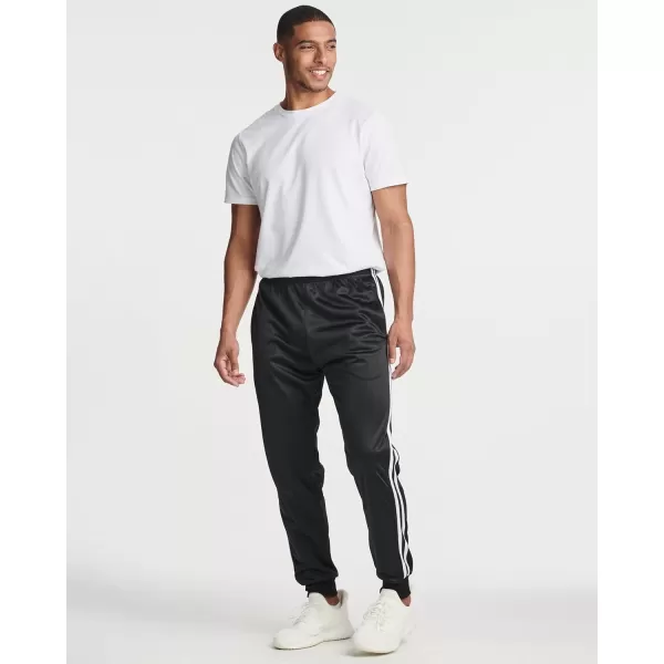 Real Essentials 3 Pack Mens Tricot Active Athletic Casual Jogger Fleece Lined Sweatpants Pockets Available in Big ampamp TallSet C