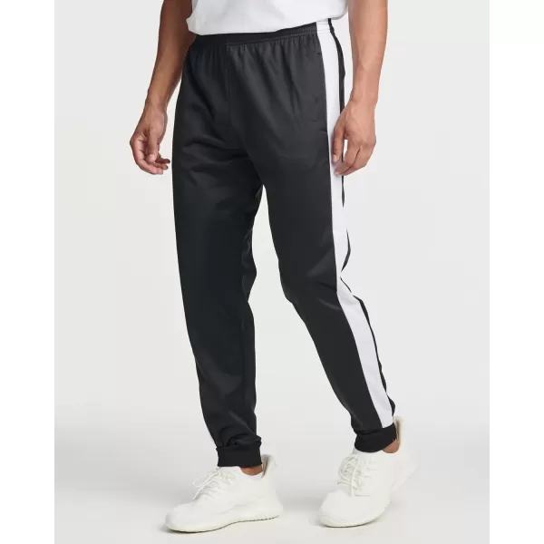 Real Essentials 3 Pack Mens Tricot Active Athletic Casual Jogger Fleece Lined Sweatpants Pockets Available in Big ampamp TallSet F