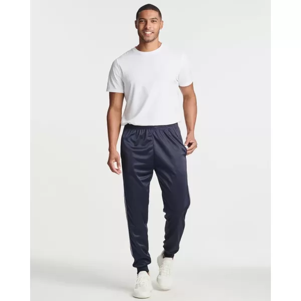 Real Essentials 3 Pack Mens Tricot Active Athletic Casual Jogger Fleece Lined Sweatpants Pockets Available in Big ampamp TallSet a