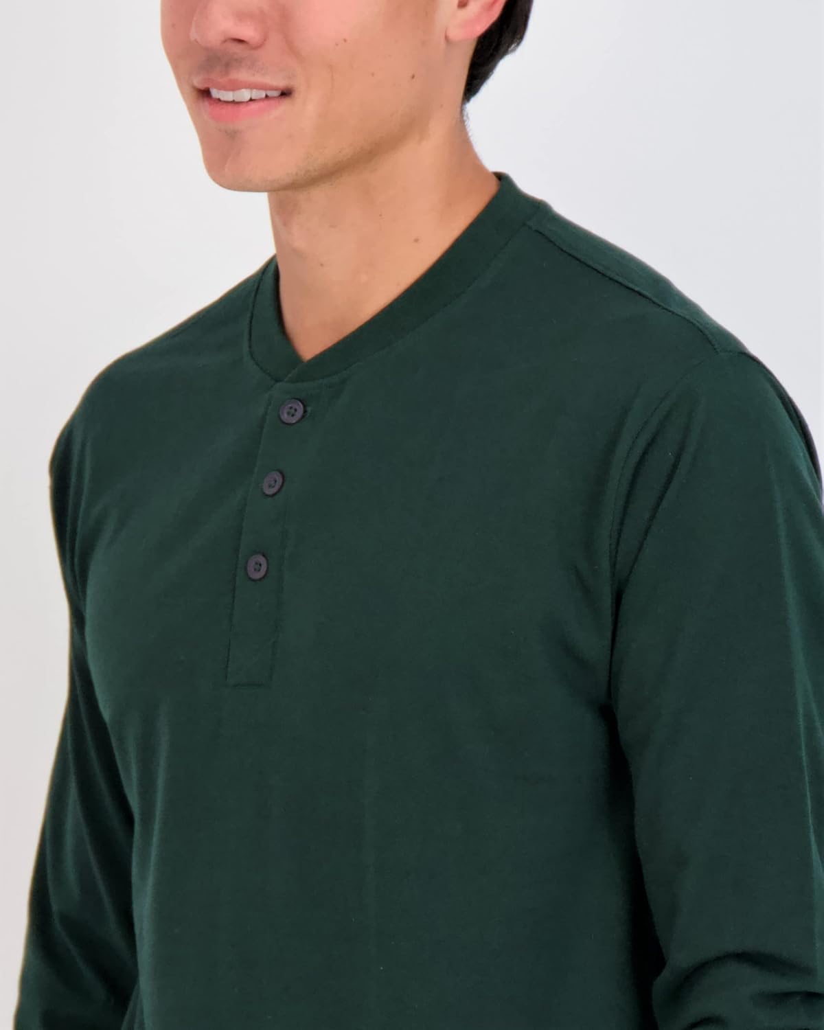 Real Essentials 3 Pack Mens Cotton Short ampamp Long Sleeve Henley TShirt Performance Activewear Available in Big ampamp TallLong Sleeve  Set 2