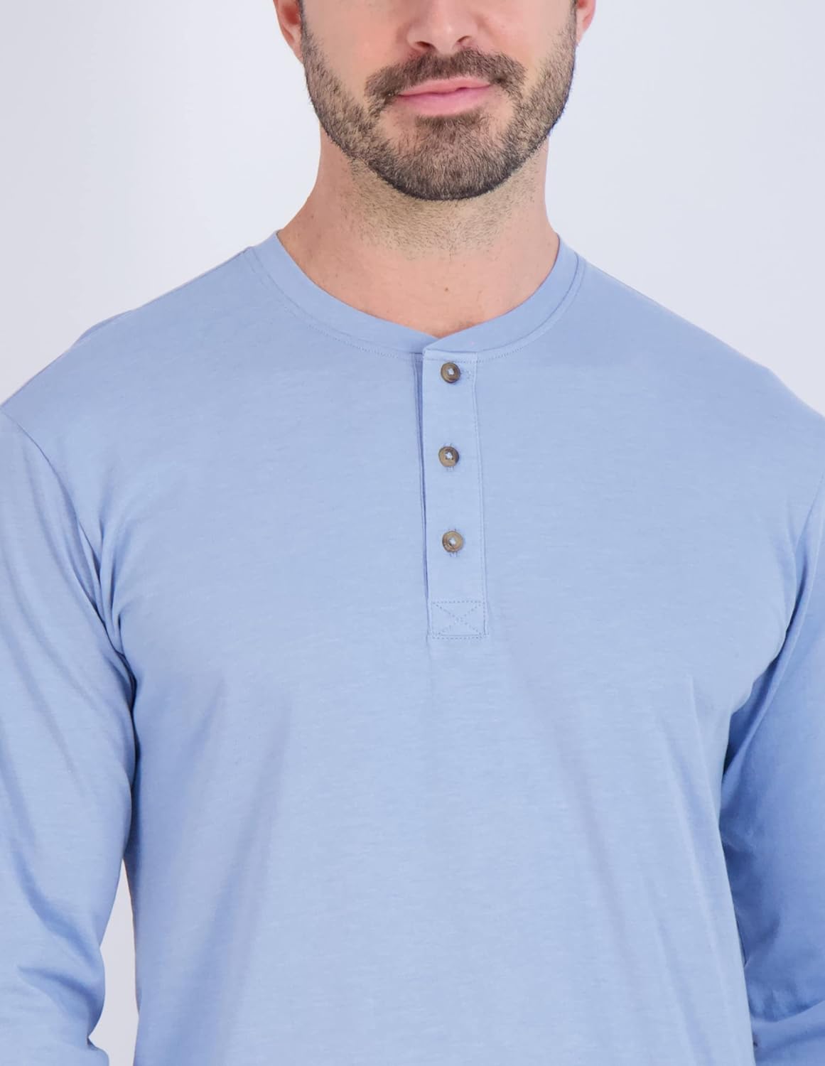 Real Essentials 3 Pack Mens Cotton Short ampamp Long Sleeve Henley TShirt Performance Activewear Available in Big ampamp TallLong Sleeve  Set 8