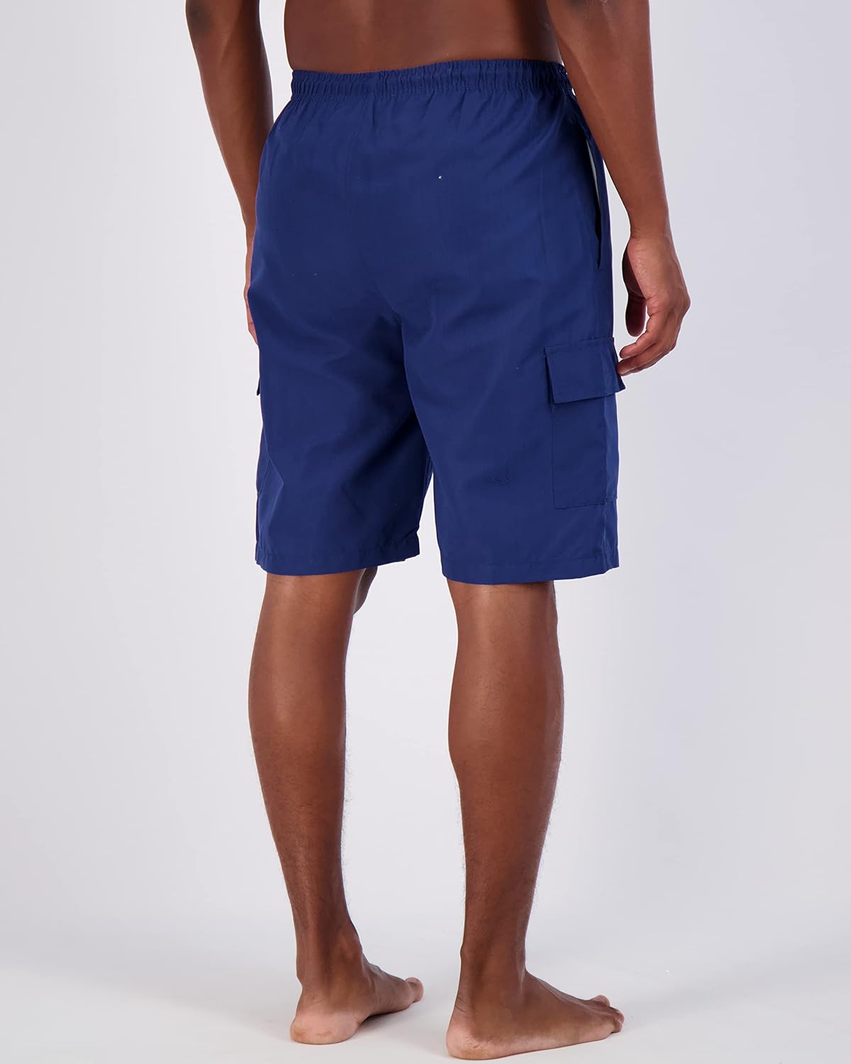 Real Essentials 3 Pack Mens Swim Trunks with Cargo Pockets ampamp Mesh Lining Available in Big ampamp TallSet 1