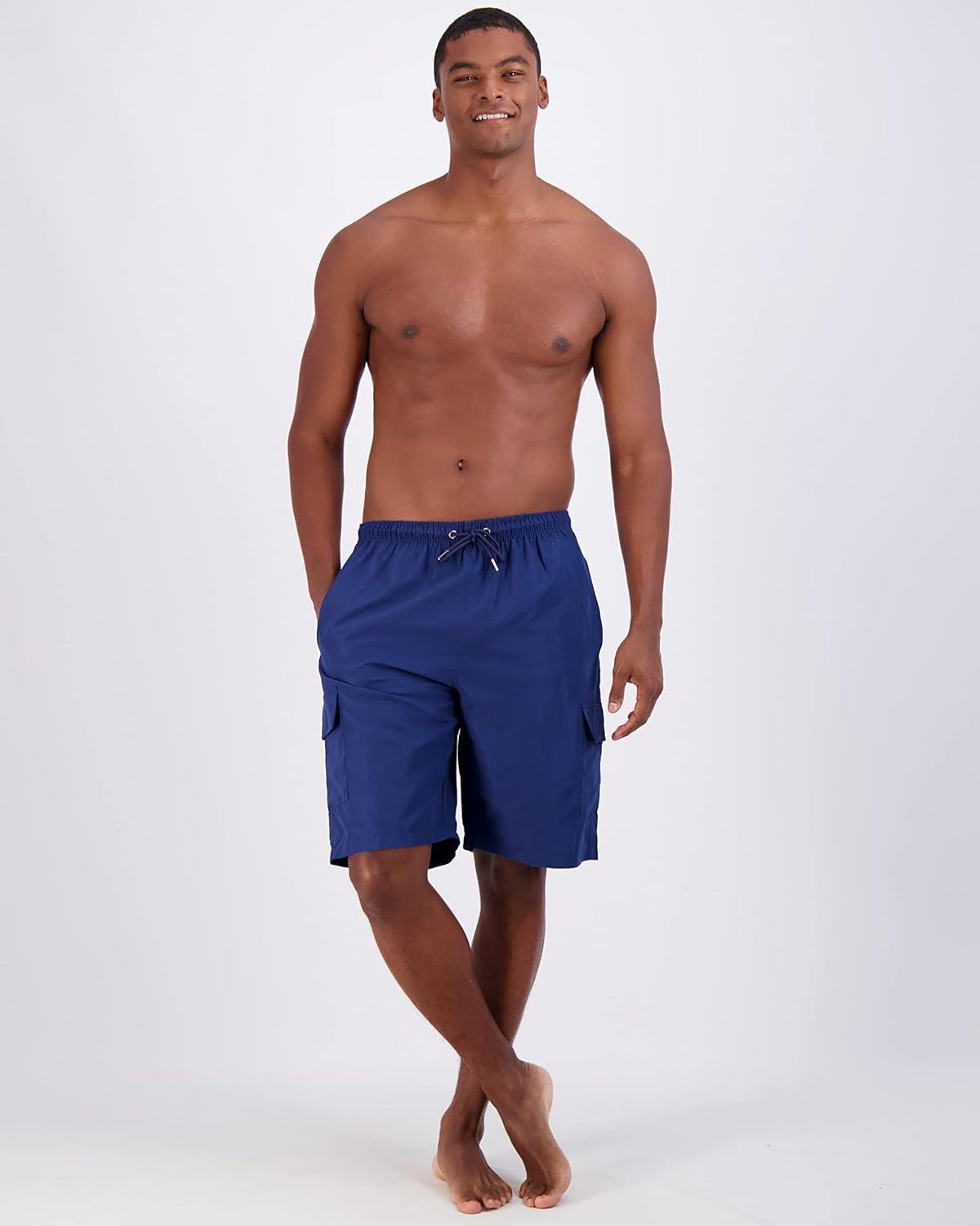 Real Essentials 3 Pack Mens Swim Trunks with Cargo Pockets ampamp Mesh Lining Available in Big ampamp TallSet 2