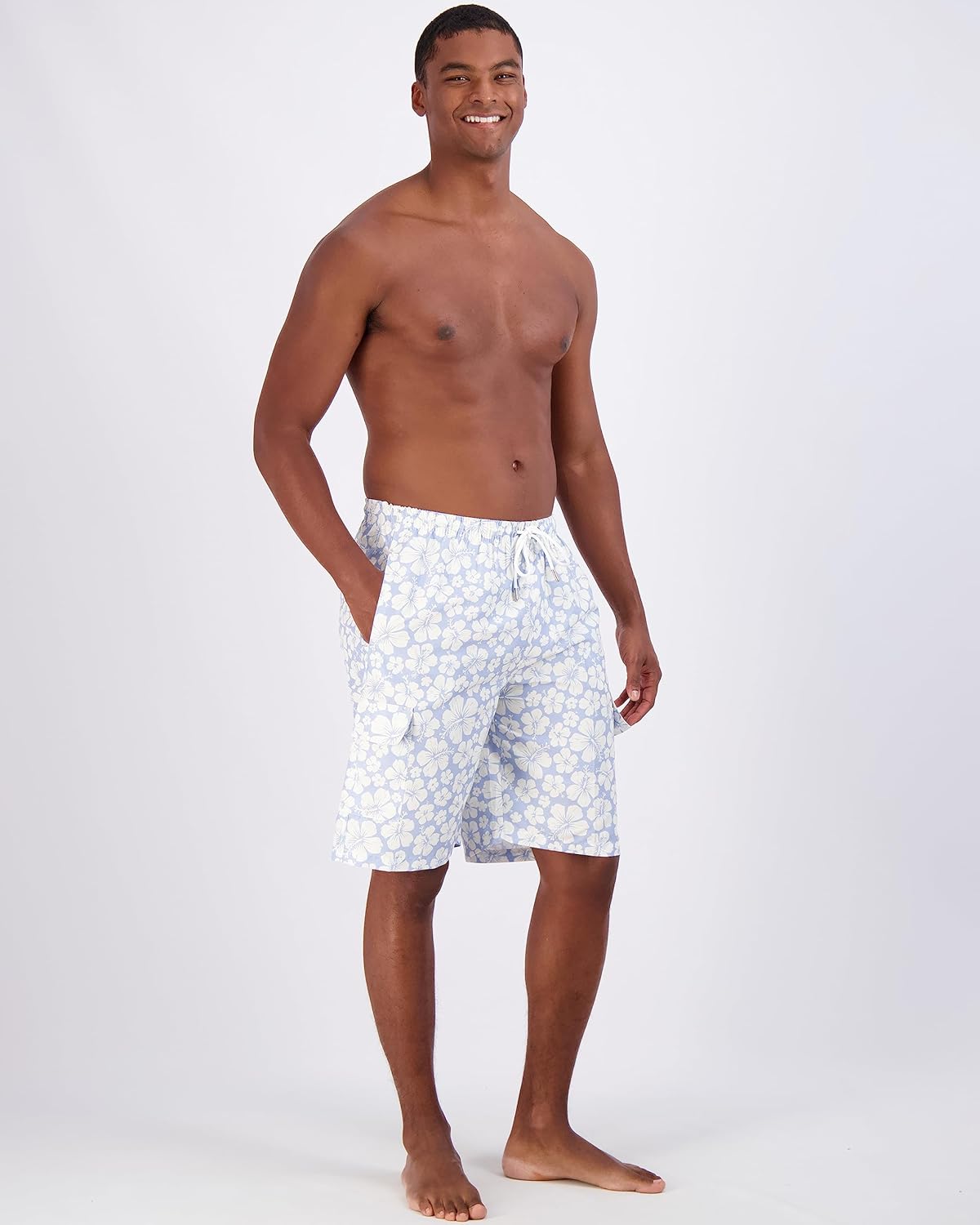 Real Essentials 3 Pack Mens Swim Trunks with Cargo Pockets ampamp Mesh Lining Available in Big ampamp TallSet 3