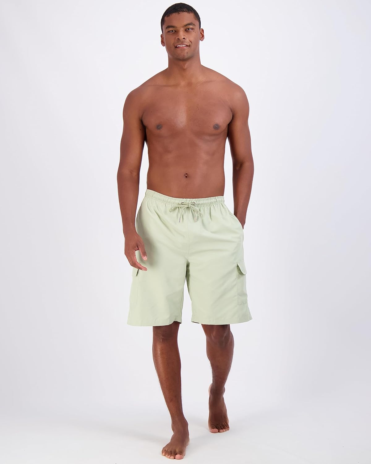 Real Essentials 3 Pack Mens Swim Trunks with Cargo Pockets ampamp Mesh Lining Available in Big ampamp TallSet 4
