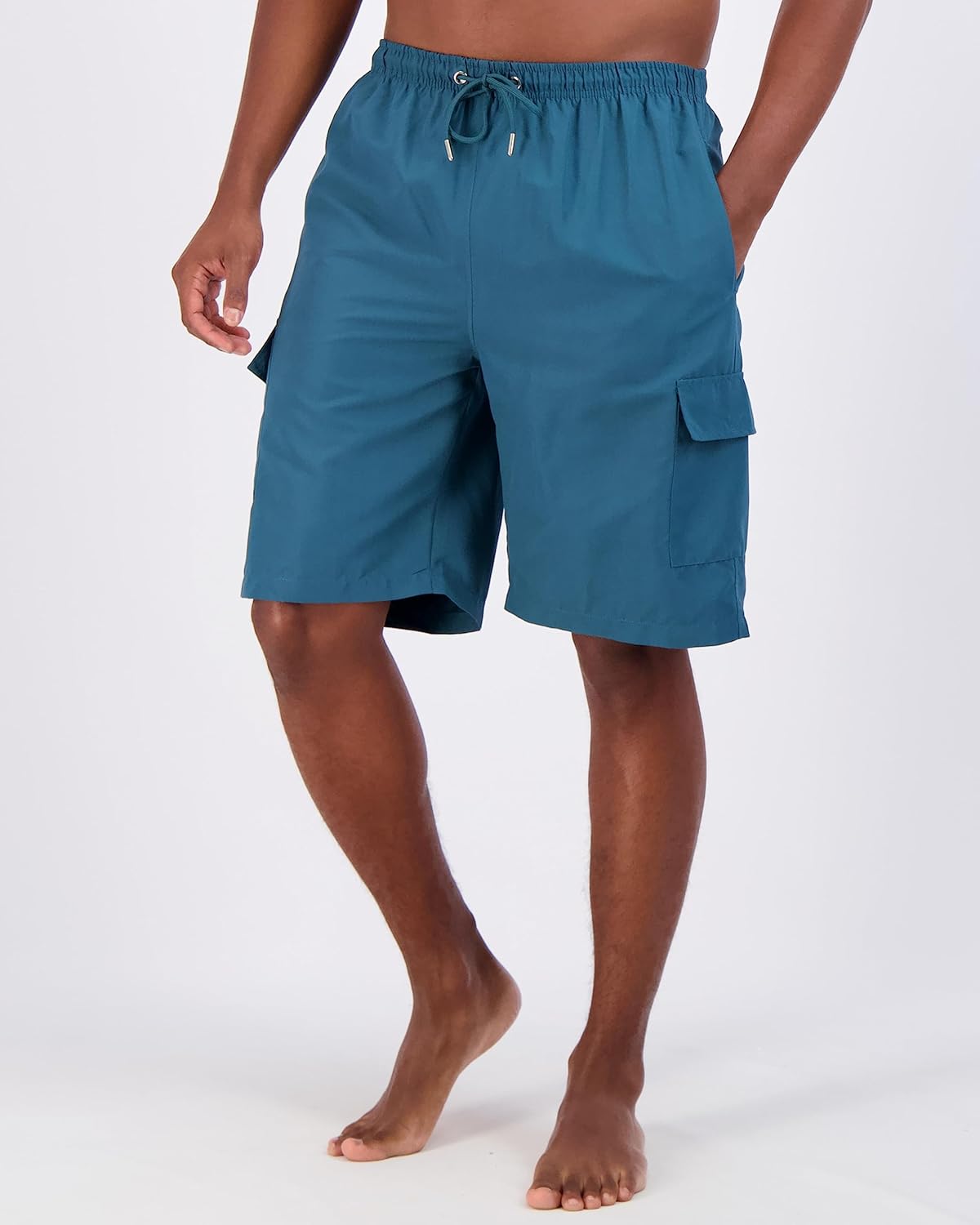 Real Essentials 3 Pack Mens Swim Trunks with Cargo Pockets ampamp Mesh Lining Available in Big ampamp TallSet 5