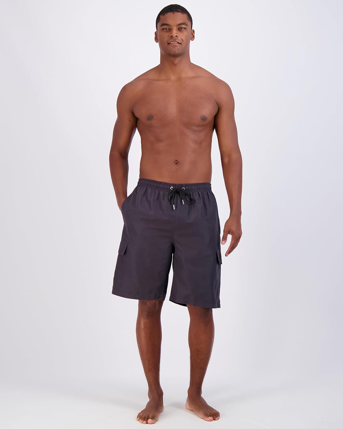 Real Essentials 3 Pack Mens Swim Trunks with Cargo Pockets ampamp Mesh Lining Available in Big ampamp TallSet 7