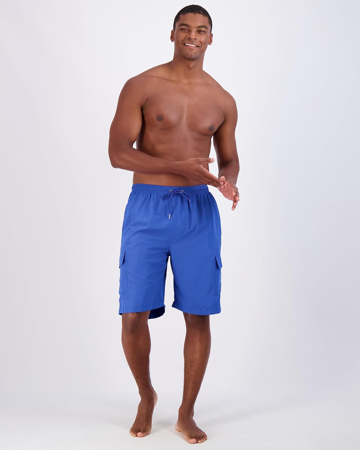 Real Essentials 3 Pack Mens Swim Trunks with Cargo Pockets ampamp Mesh Lining Available in Big ampamp TallSet 8