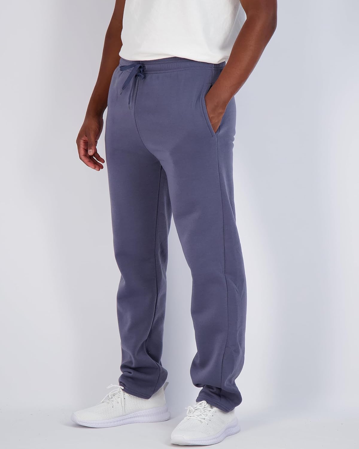 Real Essentials 3 Pack Mens Tech Fleece Athletic Casual Open Bottom Sweatpants with Pockets Available in Big ampamp TallSet 1