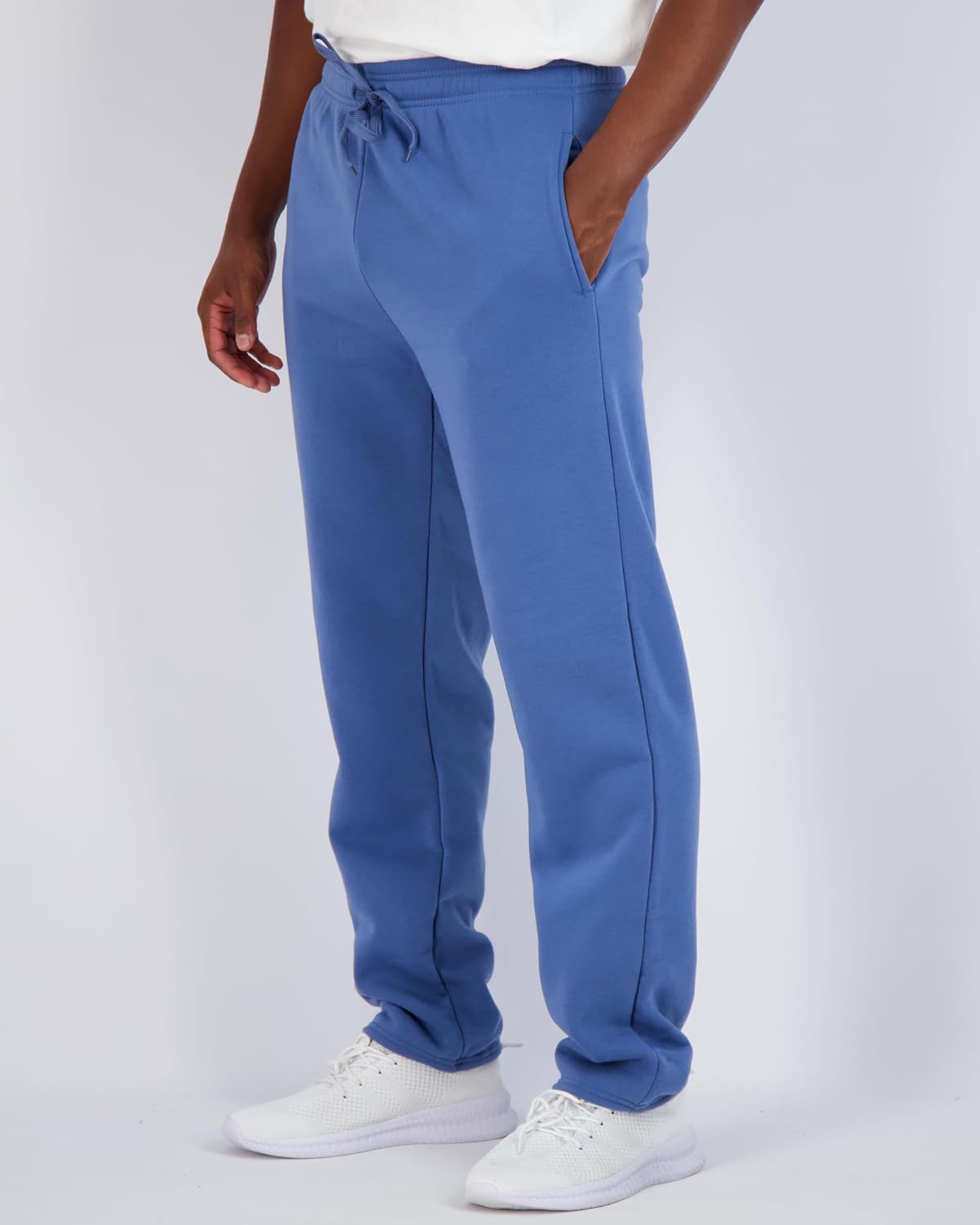 Real Essentials 3 Pack Mens Tech Fleece Athletic Casual Open Bottom Sweatpants with Pockets Available in Big ampamp TallSet 2