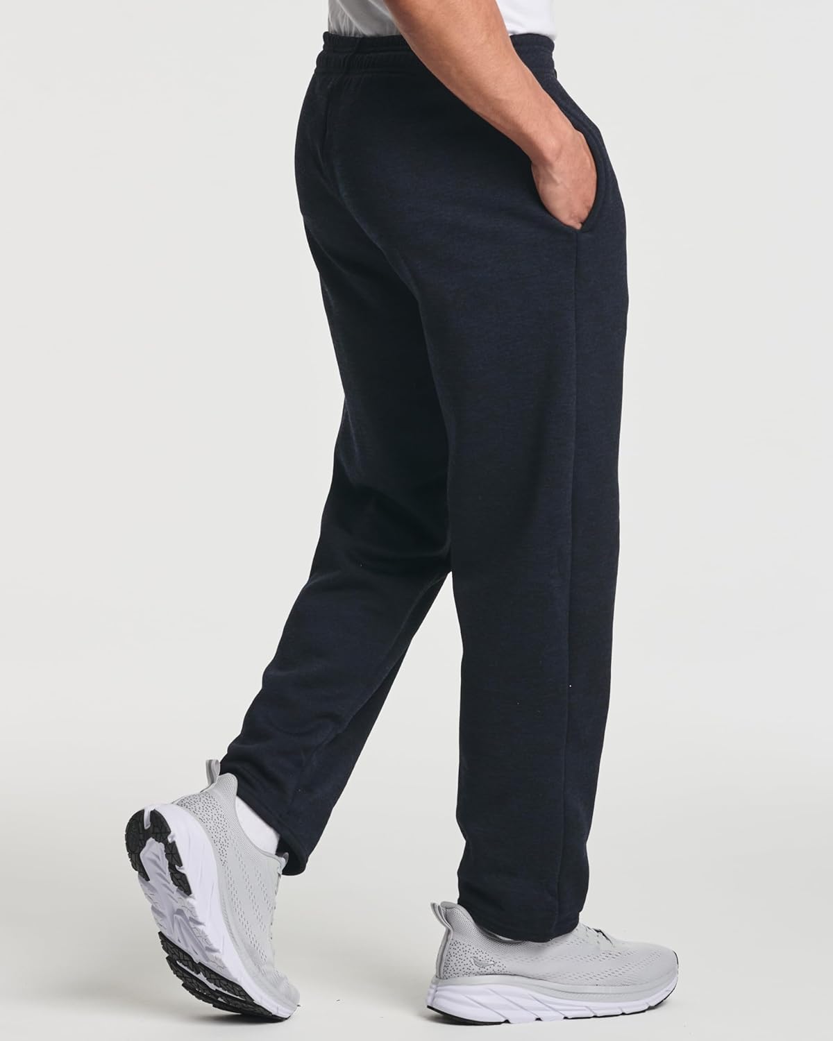 Real Essentials 3 Pack Mens Tech Fleece Athletic Casual Open Bottom Sweatpants with Pockets Available in Big ampamp TallSet 3