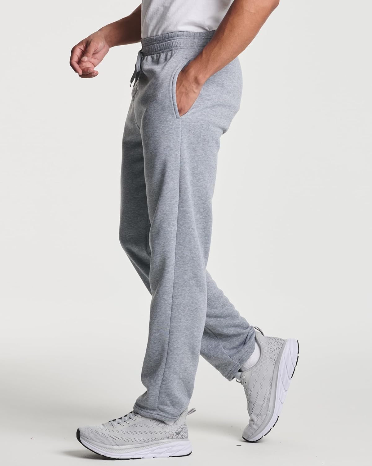 Real Essentials 3 Pack Mens Tech Fleece Athletic Casual Open Bottom Sweatpants with Pockets Available in Big ampamp TallSet 4