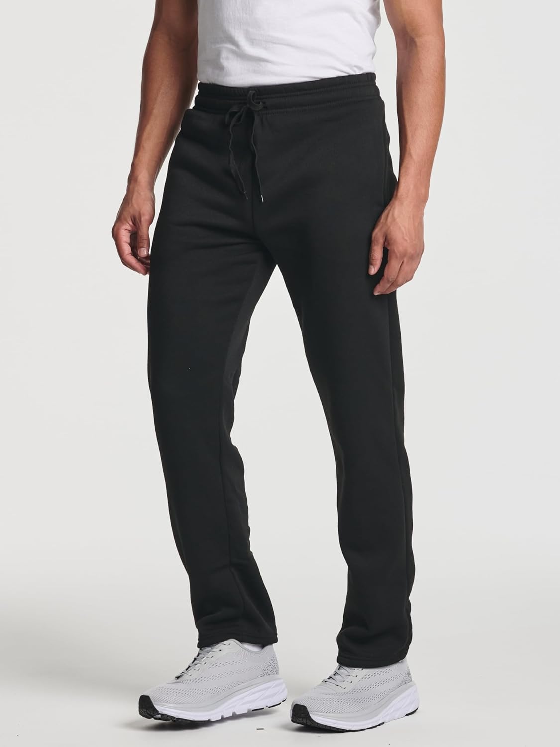 Real Essentials 3 Pack Mens Tech Fleece Athletic Casual Open Bottom Sweatpants with Pockets Available in Big ampamp TallSet 4