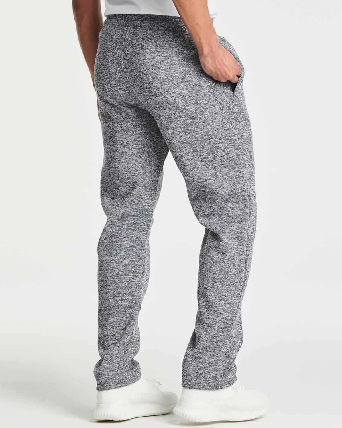 Real Essentials 3 Pack Mens Tech Fleece Athletic Casual Open Bottom Sweatpants with Pockets Available in Big ampamp TallSet 5