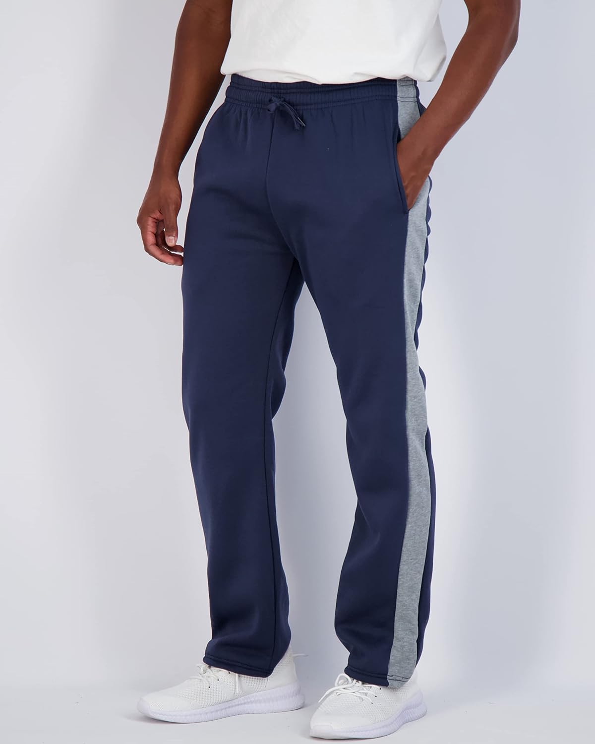 Real Essentials 3 Pack Mens Tech Fleece Athletic Casual Open Bottom Sweatpants with Pockets Available in Big ampamp TallSet 8