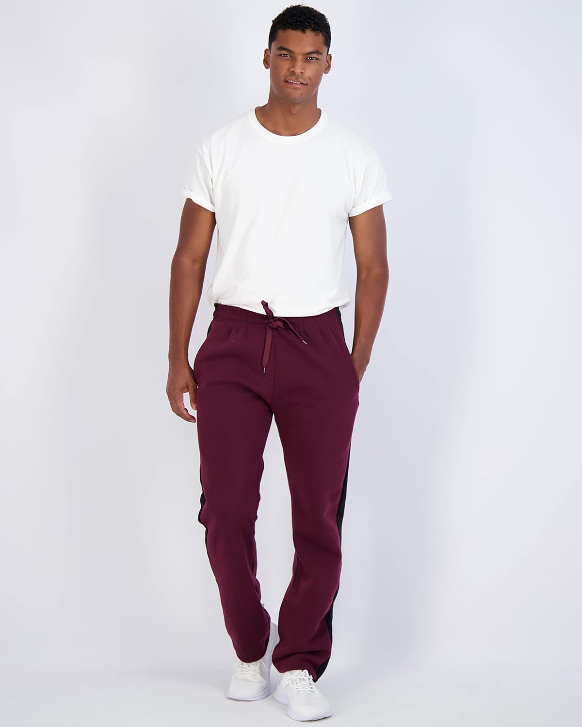 Real Essentials 3 Pack Mens Tech Fleece Athletic Casual Open Bottom Sweatpants with Pockets Available in Big ampamp TallSet 8