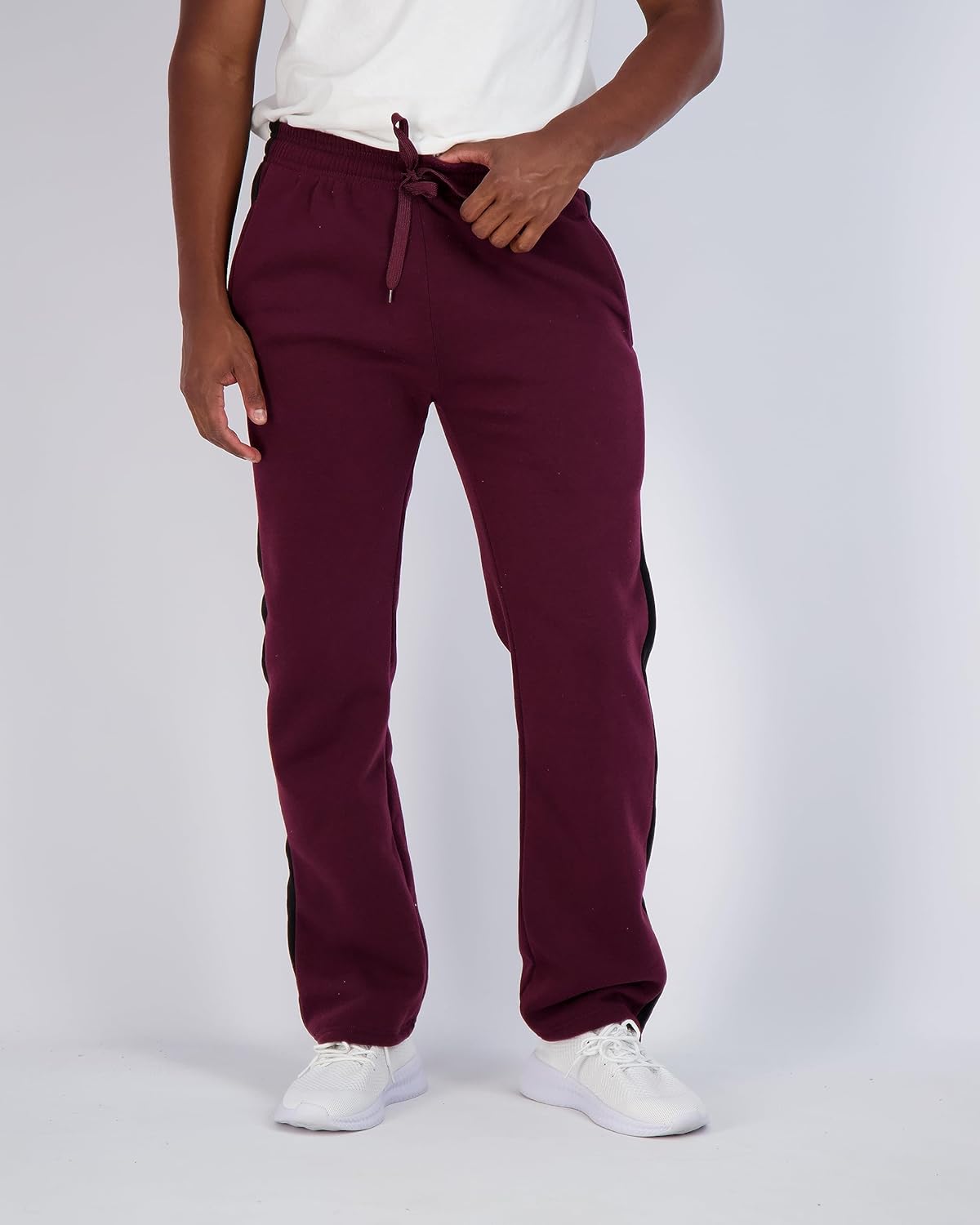 Real Essentials 3 Pack Mens Tech Fleece Athletic Casual Open Bottom Sweatpants with Pockets Available in Big ampamp TallSet 8