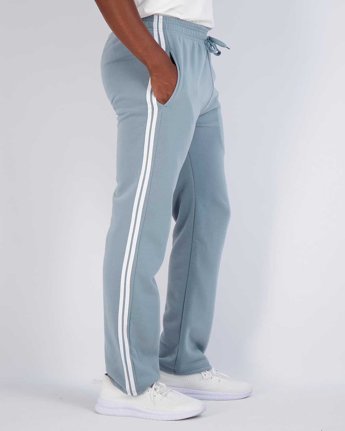 Real Essentials 3 Pack Mens Tech Fleece Athletic Casual Open Bottom Sweatpants with Pockets Available in Big ampamp TallSet 9