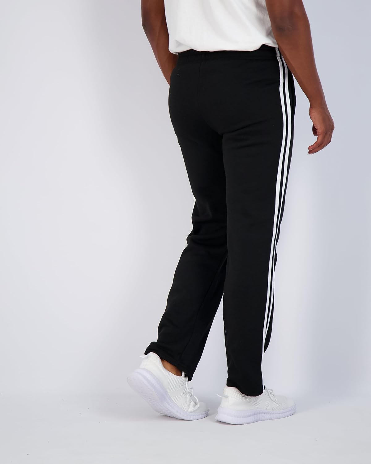 Real Essentials 3 Pack Mens Tech Fleece Athletic Casual Open Bottom Sweatpants with Pockets Available in Big ampamp TallSet 9