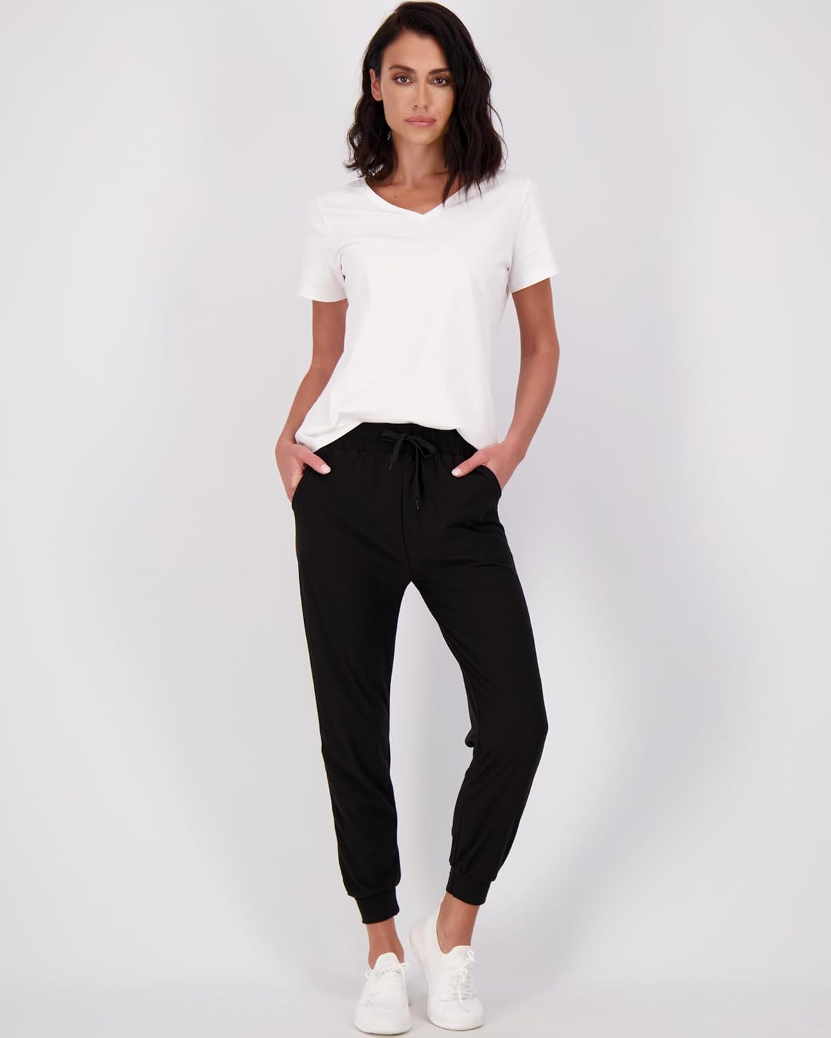 Real Essentials 3 Pack Womens UltraSoft Lounge Joggers Sweatpants Athletic Yoga Pants with Pockets Available in PlusSet 1