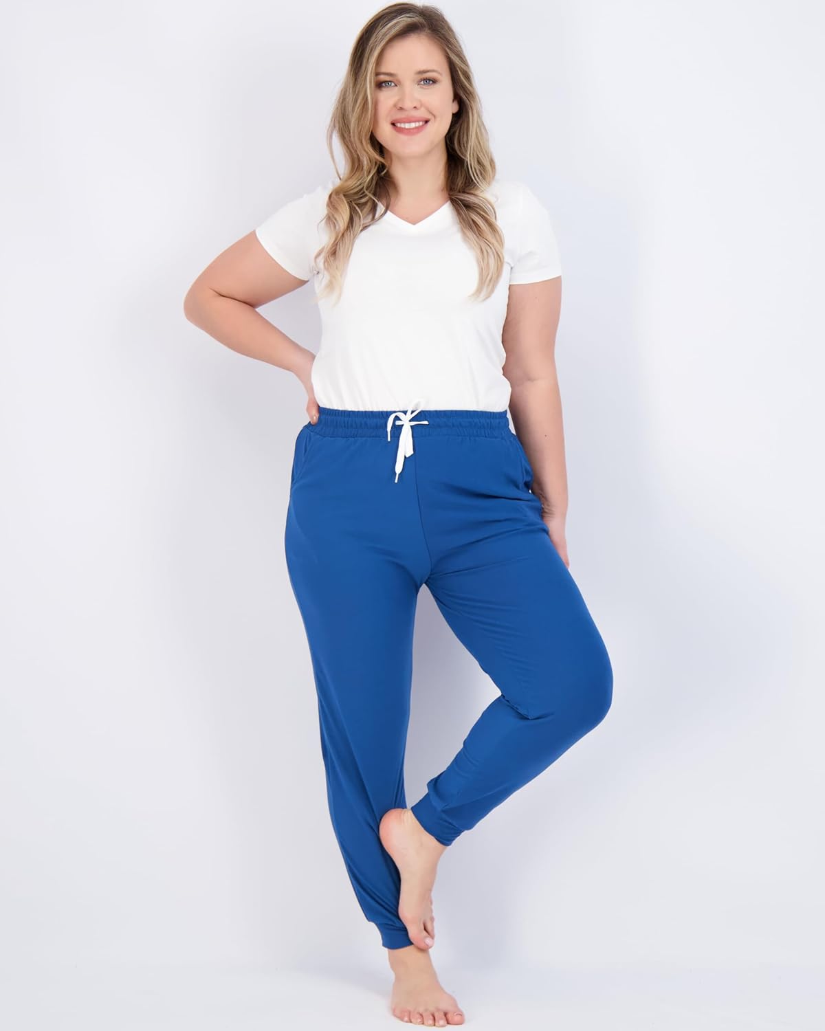 Real Essentials 3 Pack Womens UltraSoft Lounge Joggers Sweatpants Athletic Yoga Pants with Pockets Available in PlusSet 2