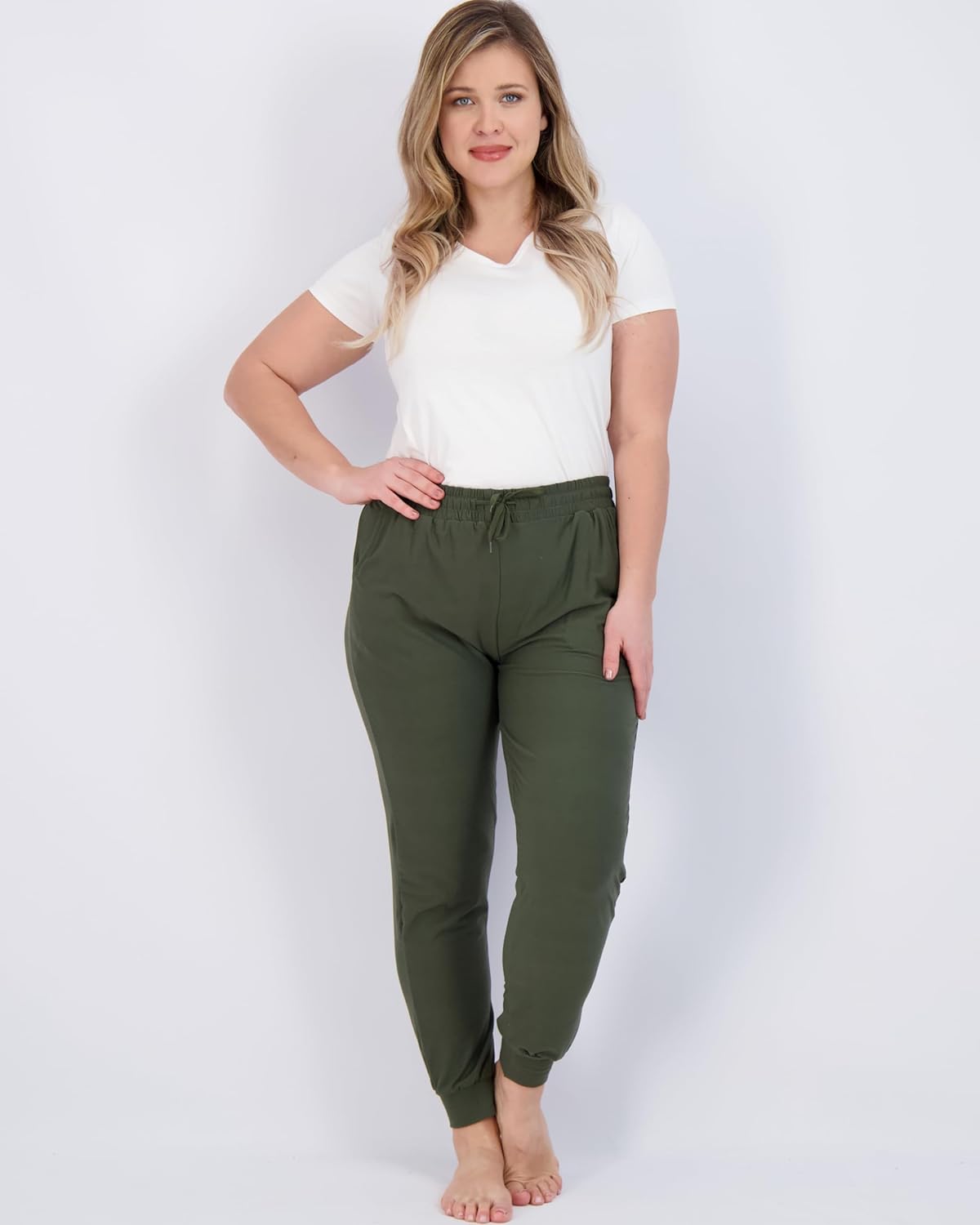 Real Essentials 3 Pack Womens UltraSoft Lounge Joggers Sweatpants Athletic Yoga Pants with Pockets Available in PlusSet 4