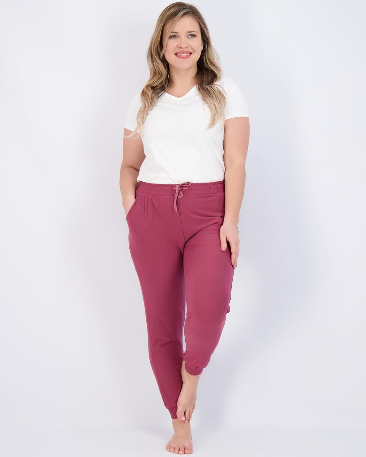 Real Essentials 3 Pack Womens UltraSoft Lounge Joggers Sweatpants Athletic Yoga Pants with Pockets Available in PlusSet 6