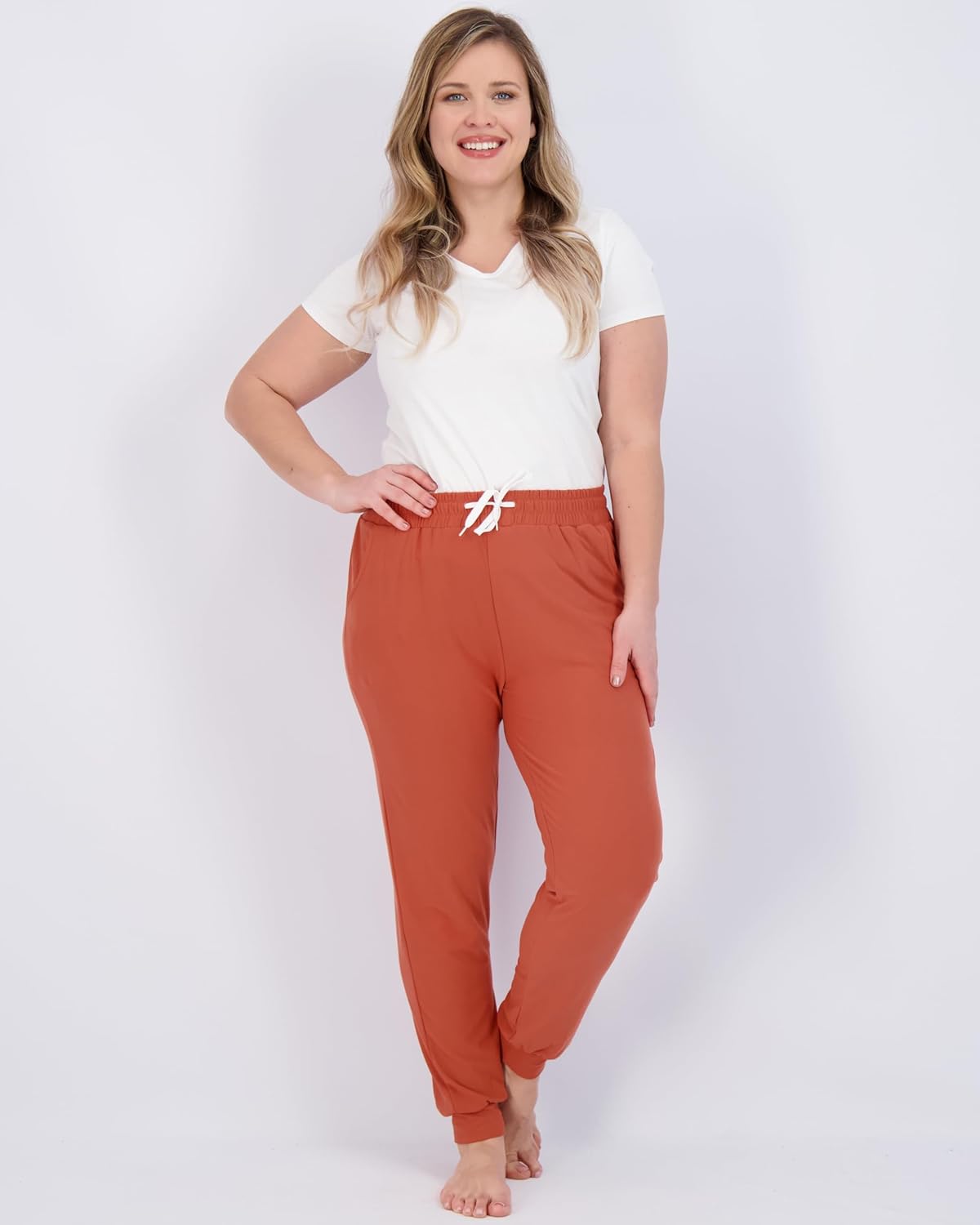 Real Essentials 3 Pack Womens UltraSoft Lounge Joggers Sweatpants Athletic Yoga Pants with Pockets Available in PlusSet 8