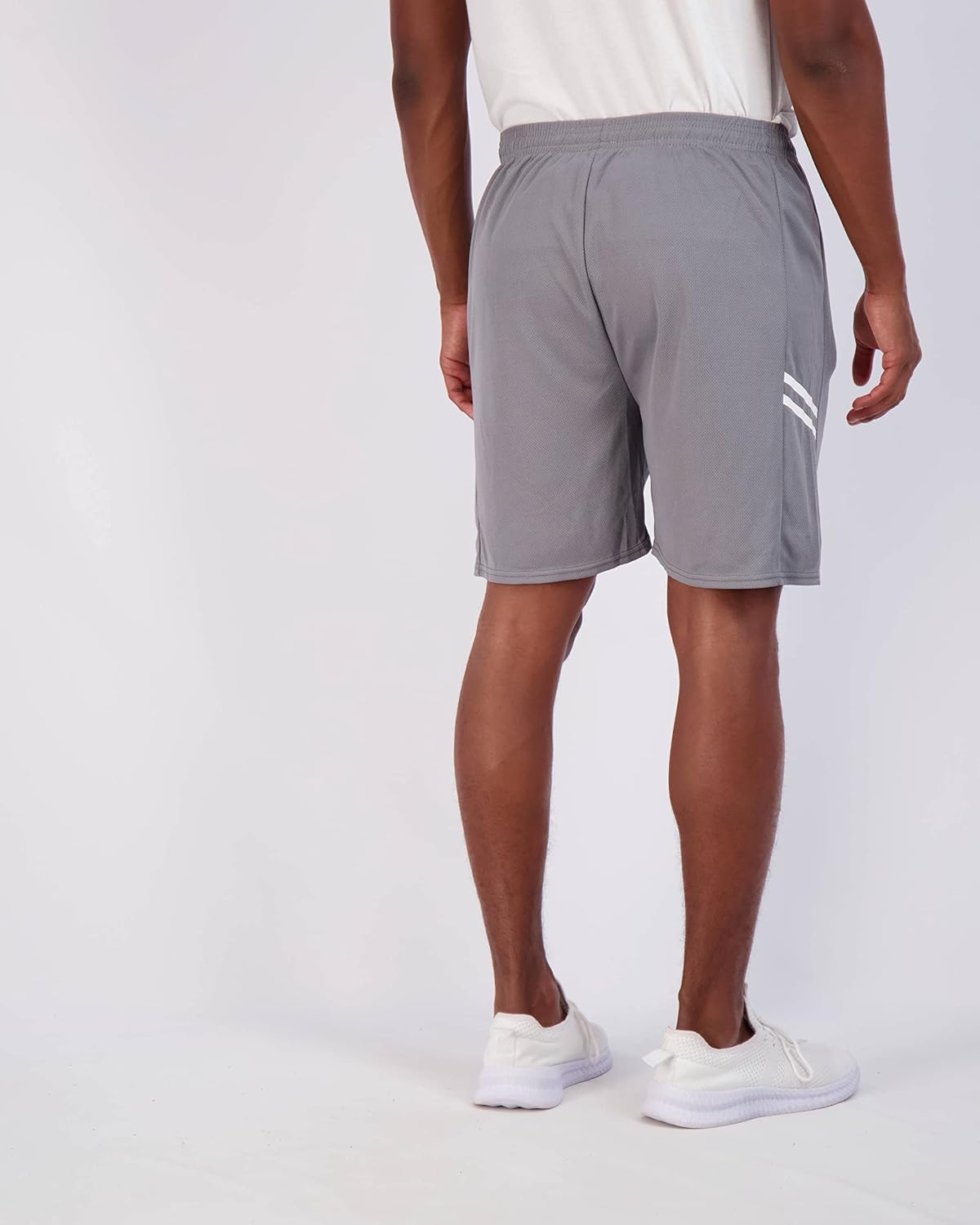 Real Essentials 4 Pack Mens 7quot Athletic Running Quick Dry Mesh Shorts with Zipper Pockets Available in Big ampamp TallSet 11