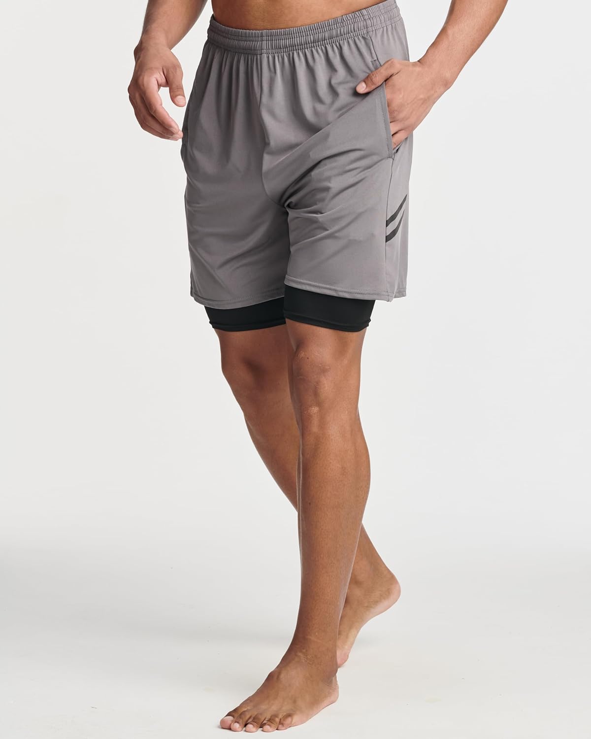 Real Essentials 5 Pack Mens Compression Shorts  Quick Dry Performance Active Underwear Available in Big ampamp TallSet C