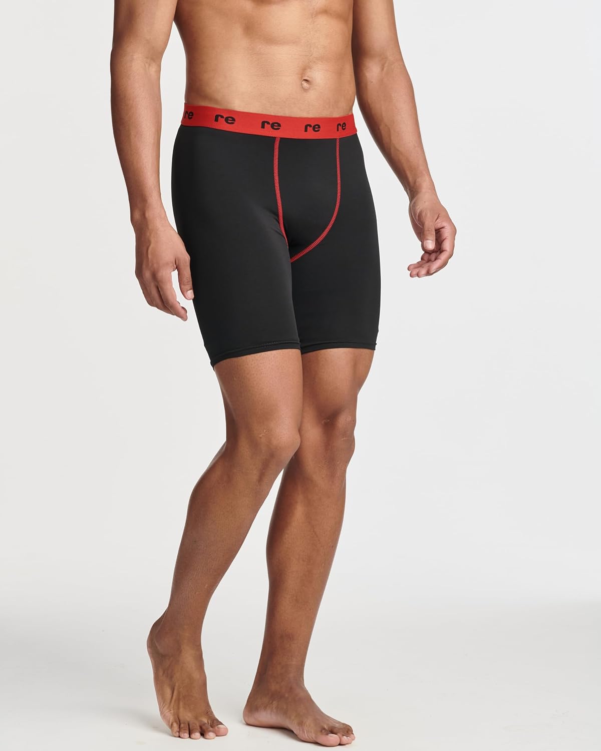 Real Essentials 5 Pack Mens Compression Shorts  Quick Dry Performance Active Underwear Available in Big ampamp TallSet F