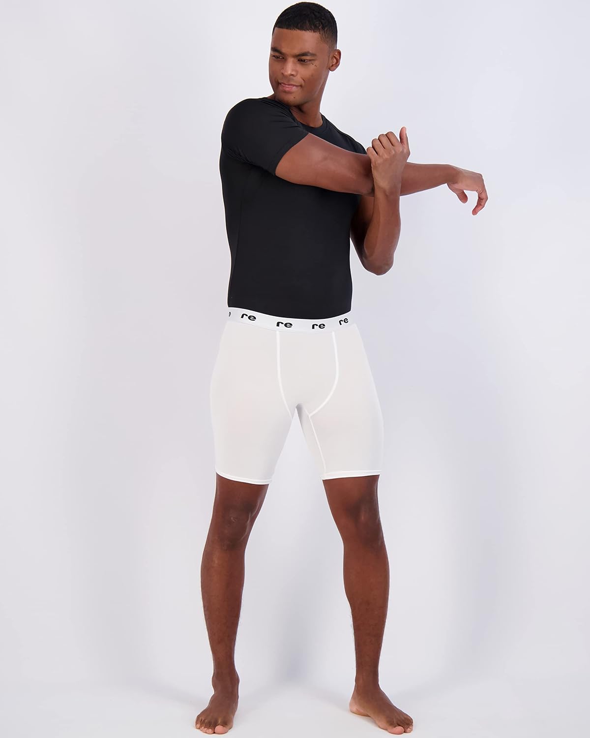 Real Essentials 5 Pack Mens Compression Shorts  Quick Dry Performance Active Underwear Available in Big ampamp TallSet I