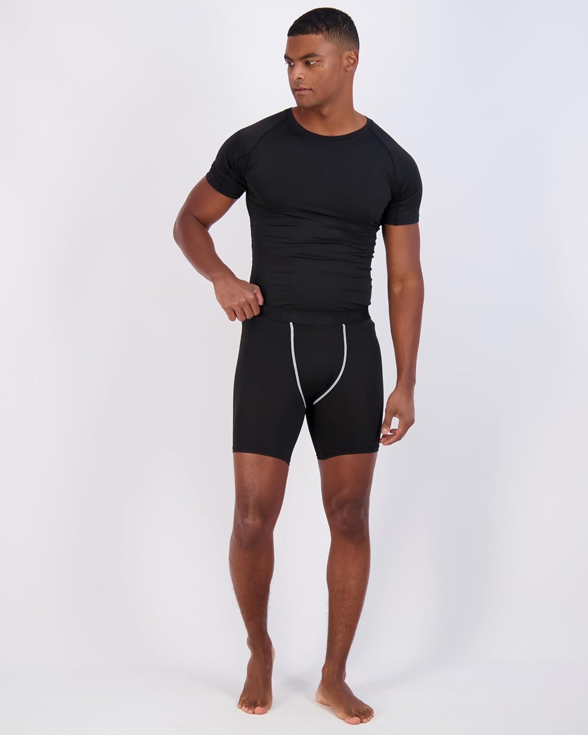 Real Essentials 5 Pack Mens Compression Shorts  Quick Dry Performance Active Underwear Available in Big ampamp TallSet J