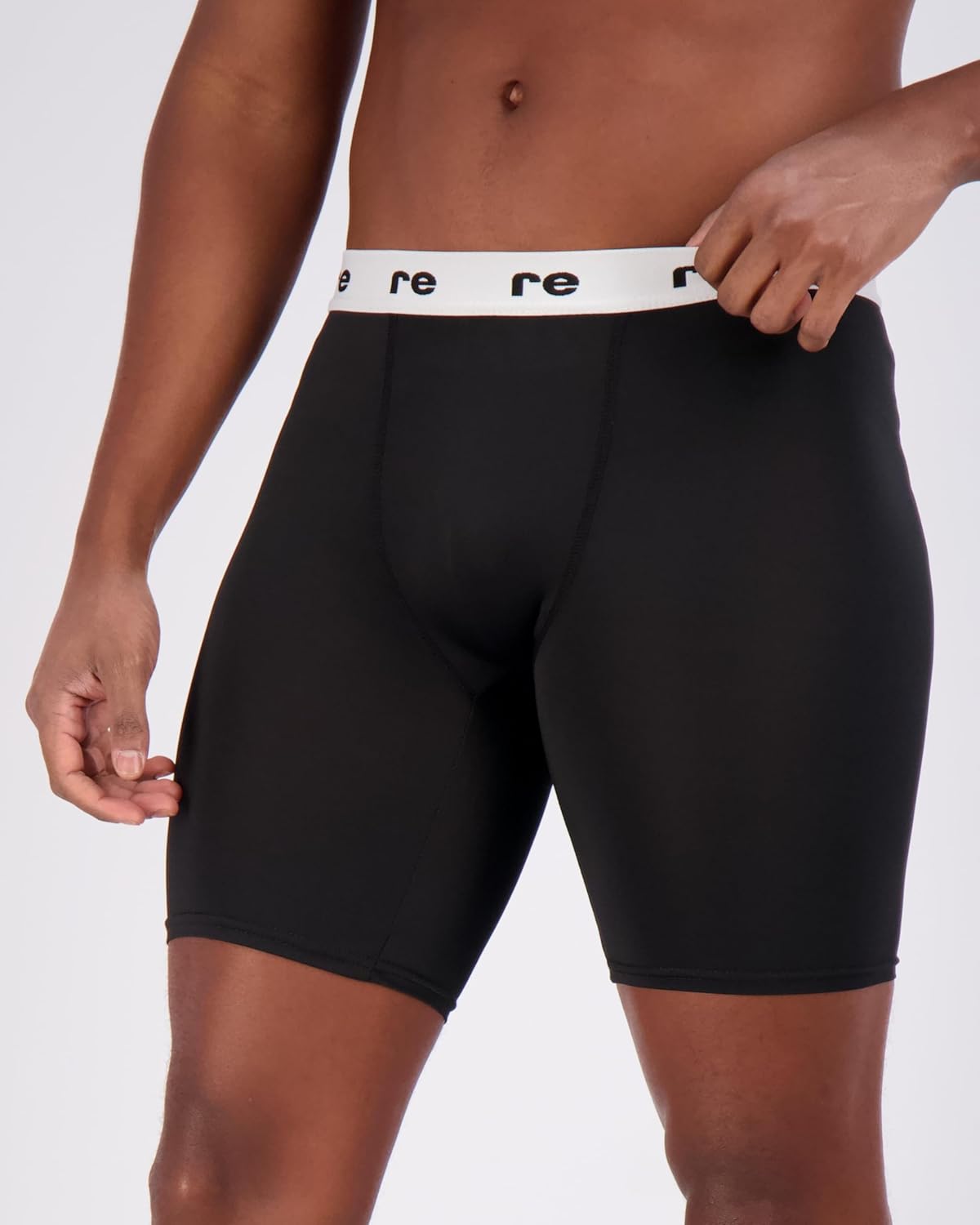 Real Essentials 5 Pack Mens Compression Shorts  Quick Dry Performance Active Underwear Available in Big ampamp TallSet L