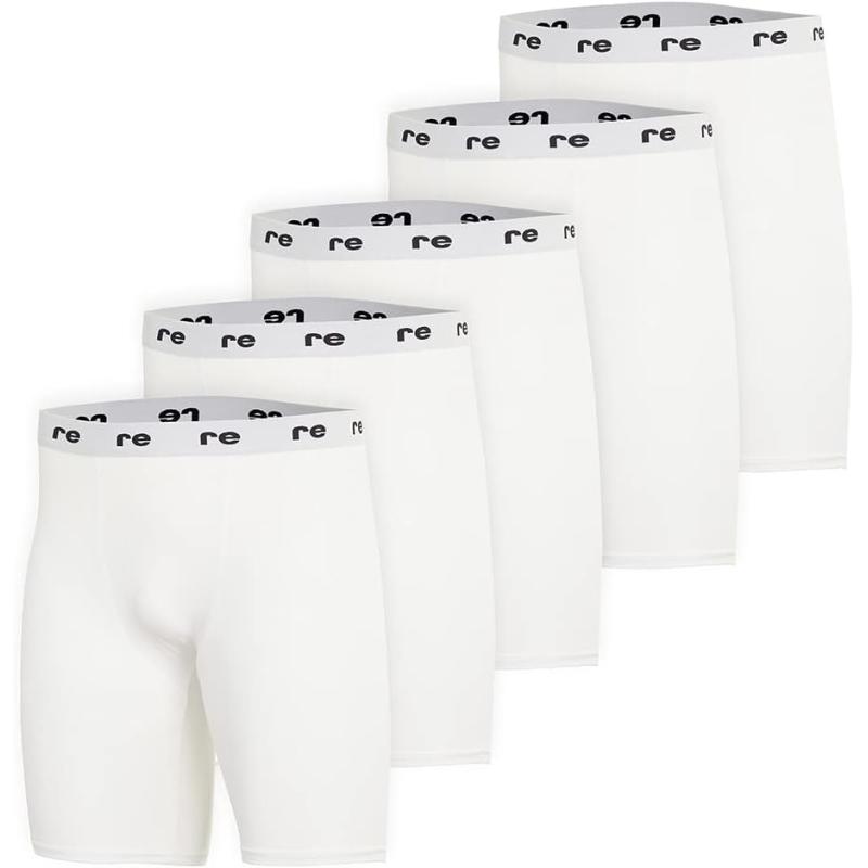 Real Essentials 5 Pack Mens Compression Shorts  Quick Dry Performance Active Underwear Available in Big ampamp TallSet I