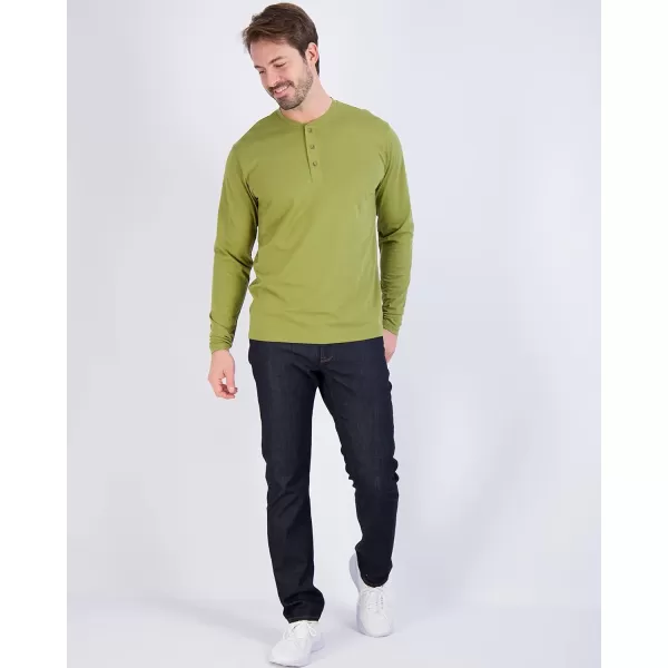 Real Essentials 3 Pack Mens Cotton Short ampamp Long Sleeve Henley TShirt Performance Activewear Available in Big ampamp TallLong Sleeve  Set 10