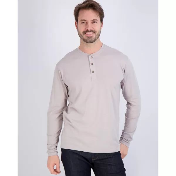 Real Essentials 3 Pack Mens Cotton Short ampamp Long Sleeve Henley TShirt Performance Activewear Available in Big ampamp TallLong Sleeve  Set 10