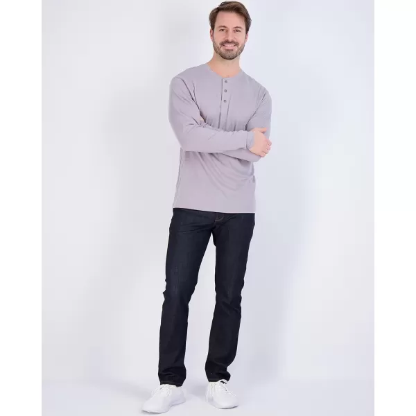 Real Essentials 3 Pack Mens Cotton Short ampamp Long Sleeve Henley TShirt Performance Activewear Available in Big ampamp TallLong Sleeve  Set 11