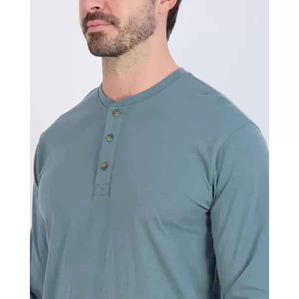 Real Essentials 3 Pack Mens Cotton Short ampamp Long Sleeve Henley TShirt Performance Activewear Available in Big ampamp TallLong Sleeve  Set 12