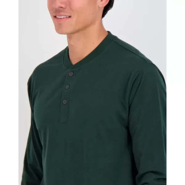 Real Essentials 3 Pack Mens Cotton Short ampamp Long Sleeve Henley TShirt Performance Activewear Available in Big ampamp TallLong Sleeve  Set 2