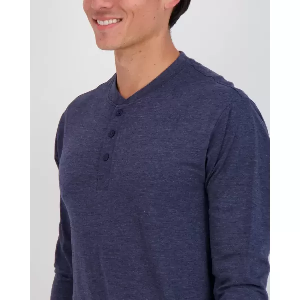 Real Essentials 3 Pack Mens Cotton Short ampamp Long Sleeve Henley TShirt Performance Activewear Available in Big ampamp TallLong Sleeve  Set 6