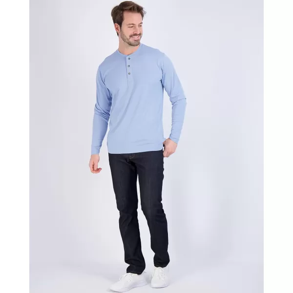 Real Essentials 3 Pack Mens Cotton Short ampamp Long Sleeve Henley TShirt Performance Activewear Available in Big ampamp TallLong Sleeve  Set 8