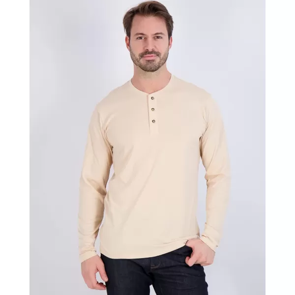 Real Essentials 3 Pack Mens Cotton Short ampamp Long Sleeve Henley TShirt Performance Activewear Available in Big ampamp TallLong Sleeve  Set 8